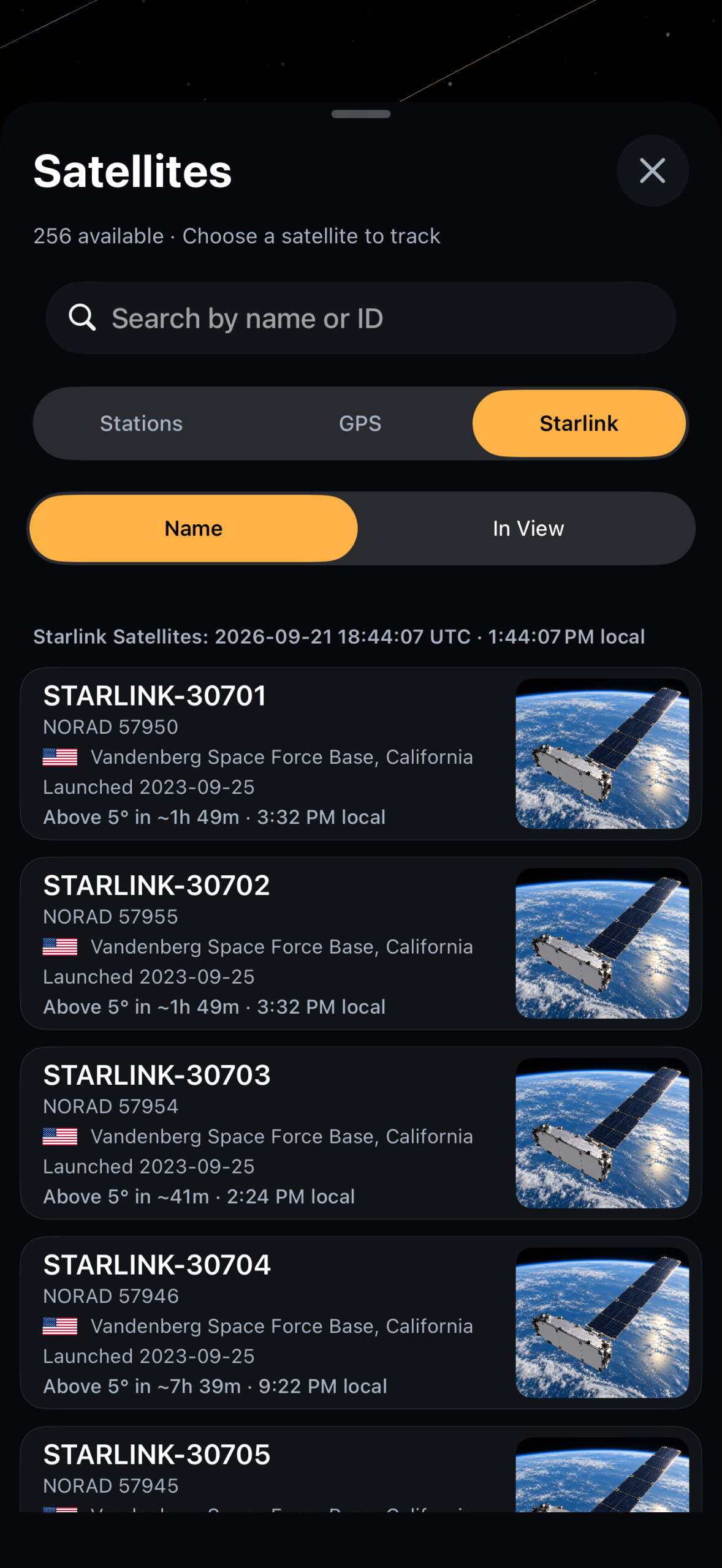 Starlink satellite library with updated spacecraft artwork